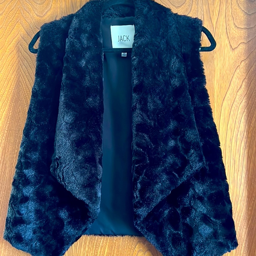 Jack by BB Dakota Black Faux-fur Vest